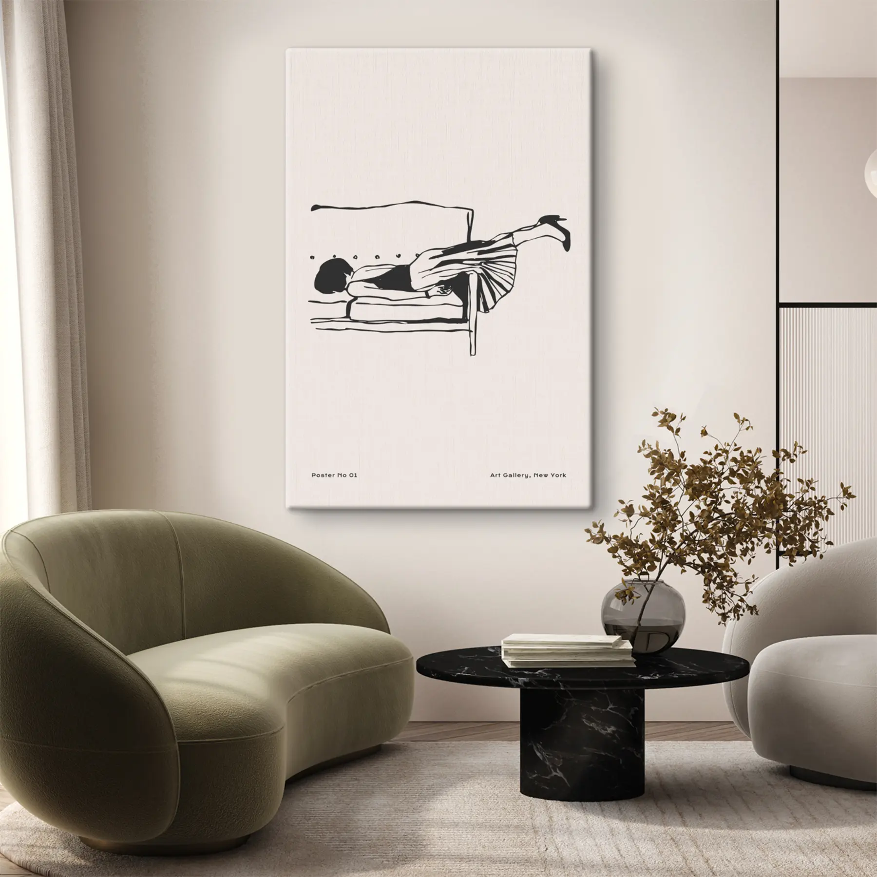 Quadro Rilassarsi sul divano, beatamente liberi nr. s37422