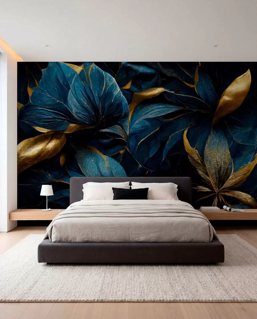 carta da parati Fiori reali blu nr. u74140d1