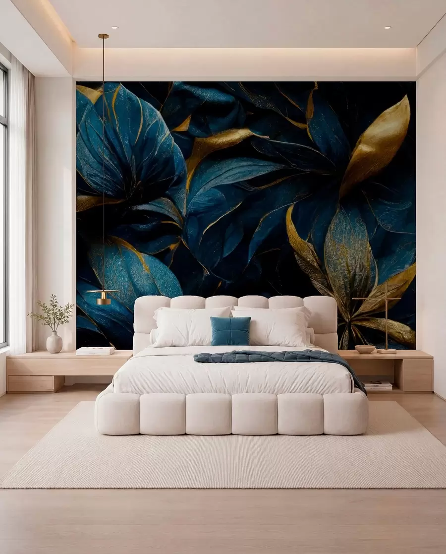 carta da parati Fiori reali blu nr. u74140d1