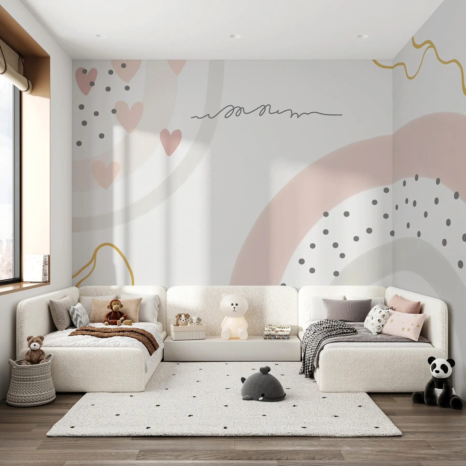 Camera Fotografica Per Bambini WallArena Carta Da Parati Fotografica Bambini  Arcobaleno Stelle Nuvole - Include Colla - Design Carta Per Pareti Camera  Ragazzo Ragazza Fotomurali In Tessuto Non Tessuto TNT (312x219 Cm -, image size:1800x1800