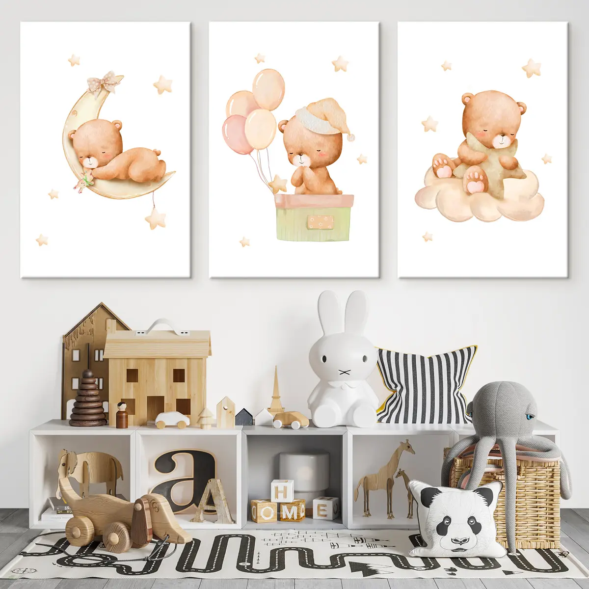 carta da parati Orsacchiotti che si godono i loro momenti di sogno nr. m00296