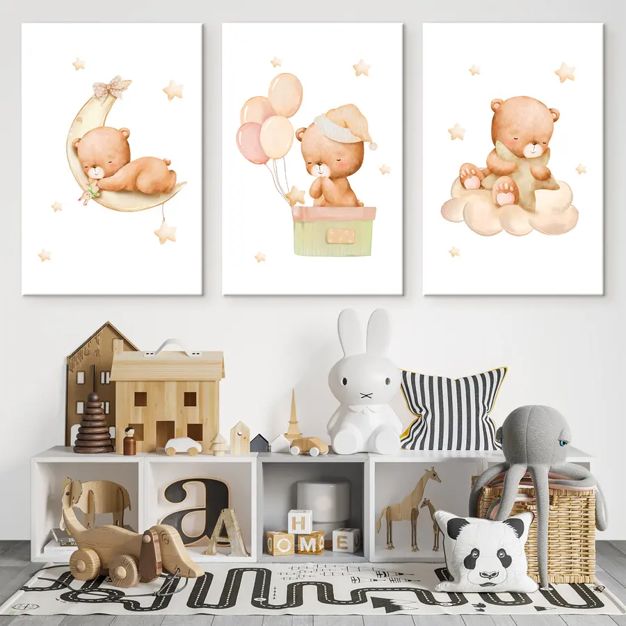 carta da parati Orsacchiotti che si godono i loro momenti di sogno nr. m00296