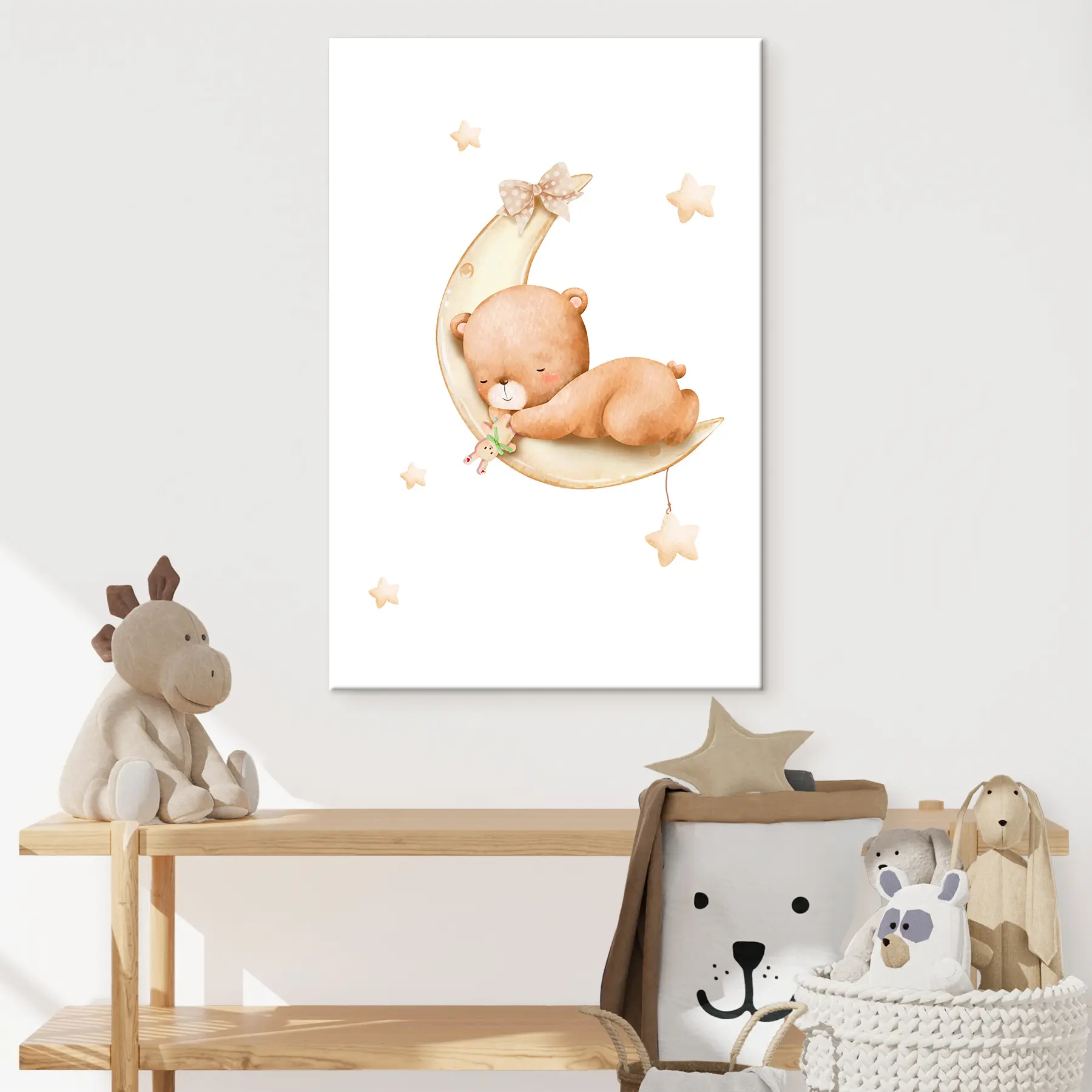 carta da parati Orso addormentato su una luna crescente nr. s37917