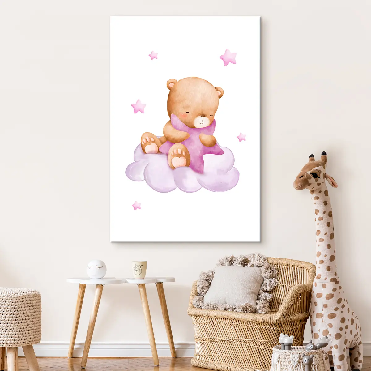 carta da parati Un orso accogliente che sogna su una nuvola nr. s37919v2