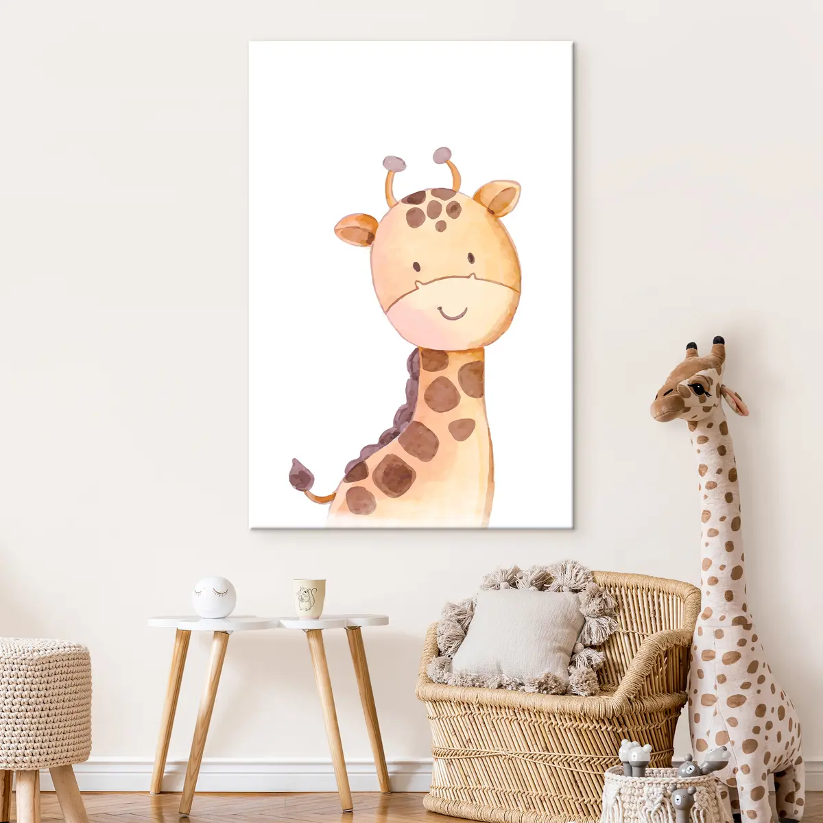 carta da parati Piccola giraffa felice e sorridente nr. s37920