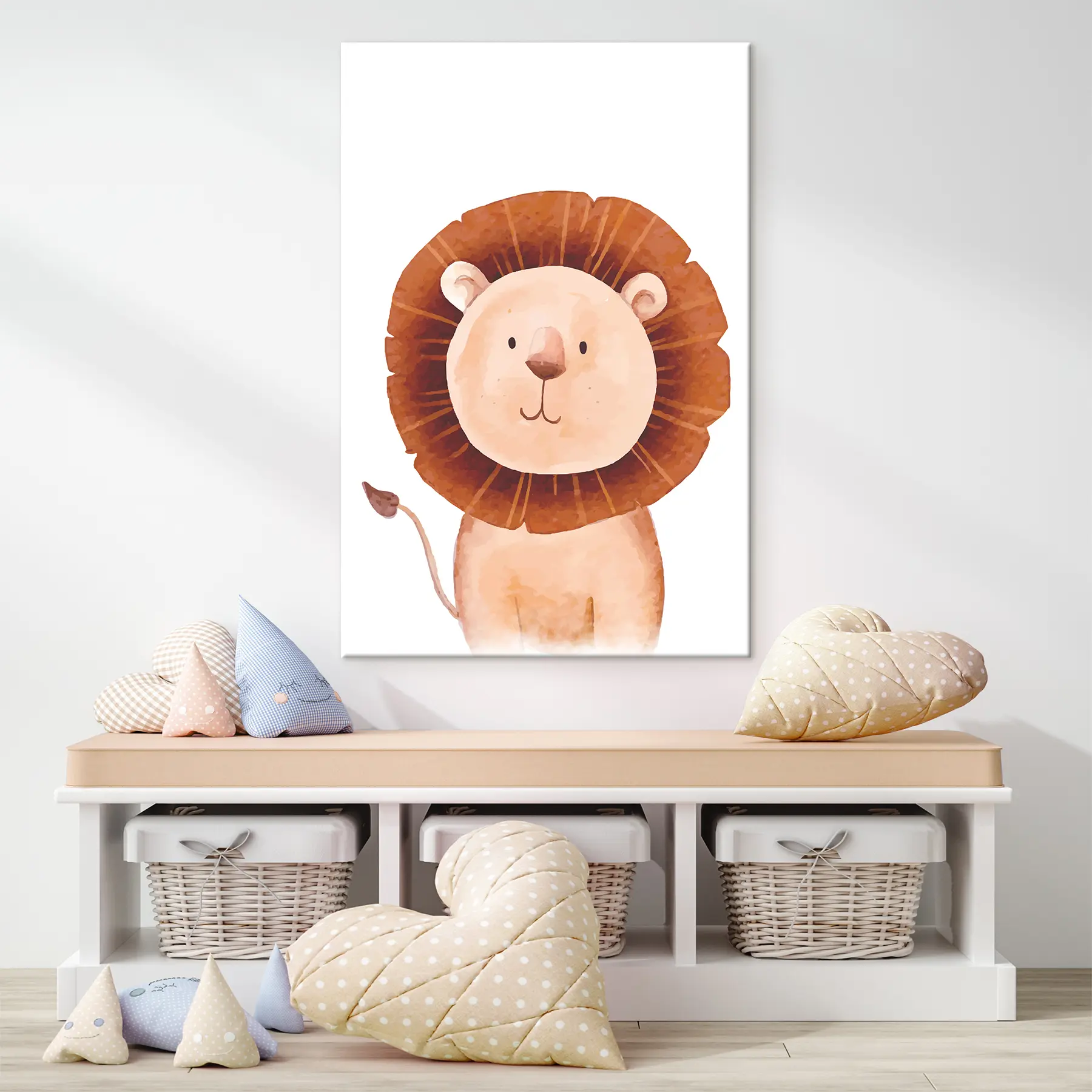 carta da parati Un simpatico leone con una criniera soffice nr. s37921