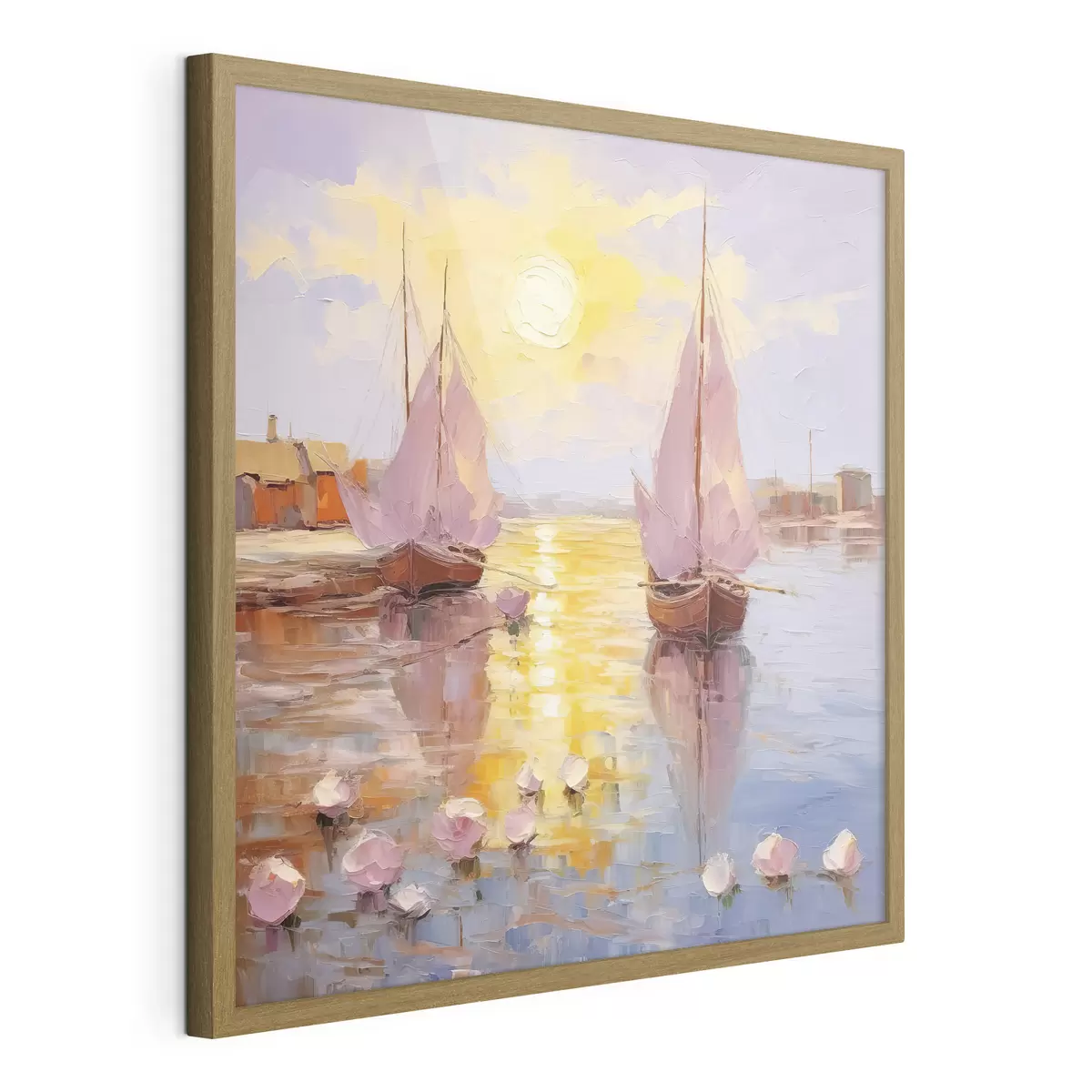 Poster Navigare in un vibrante tramonto f37881