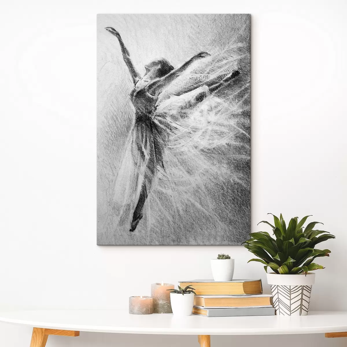 carta da parati Un movimento elegante catturato con l'arte del carboncino nr. s37895