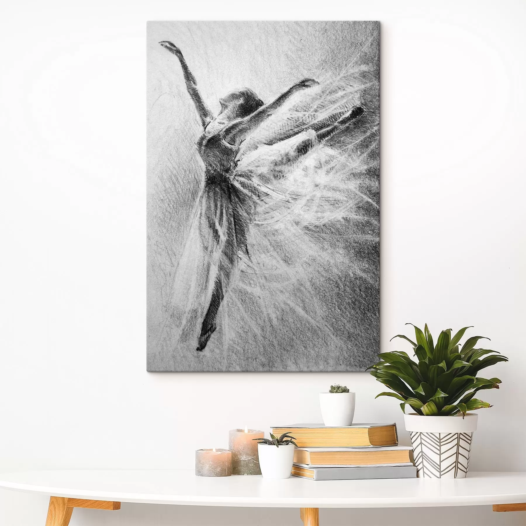 carta da parati Un movimento elegante catturato con l'arte del carboncino nr. s37895