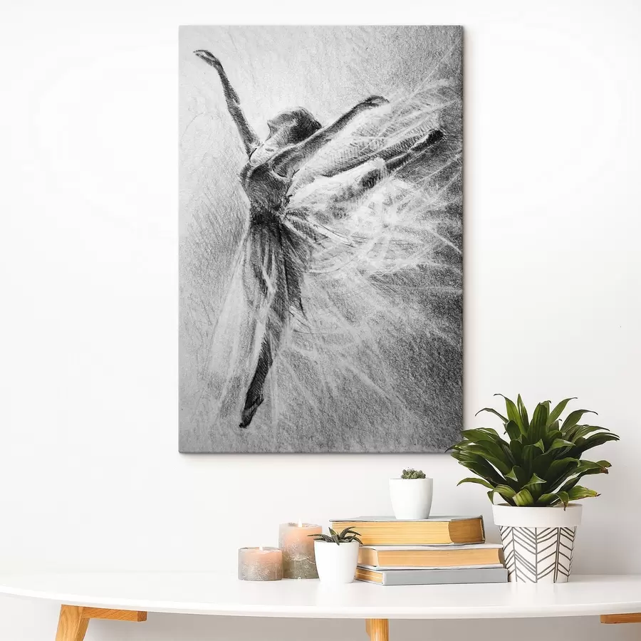 carta da parati Un movimento elegante catturato con l'arte del carboncino nr. s37895