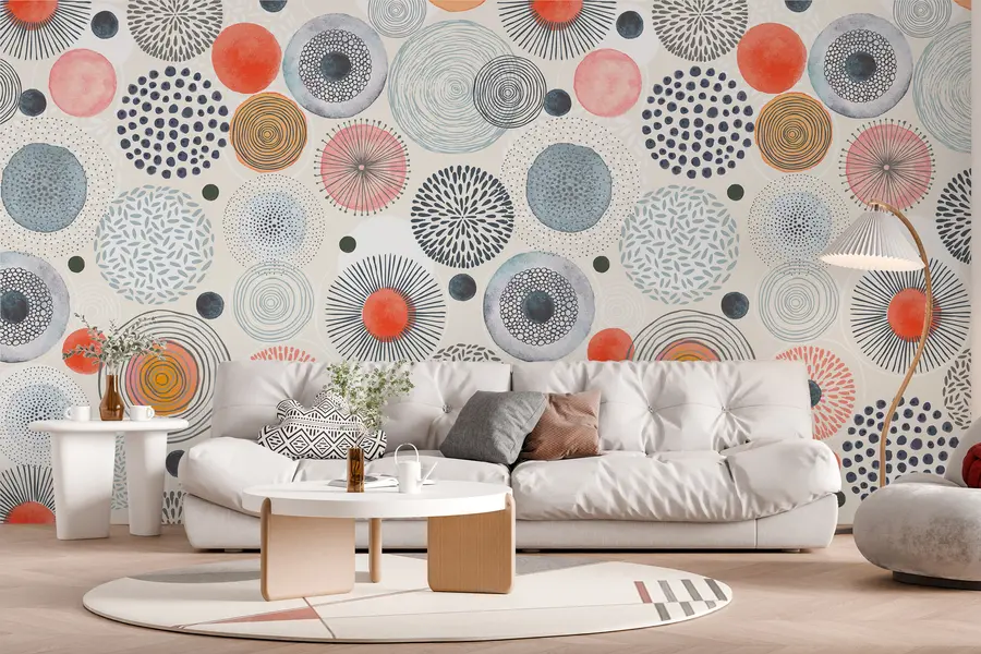 carta da parati Cerchi astratti nr. w00043