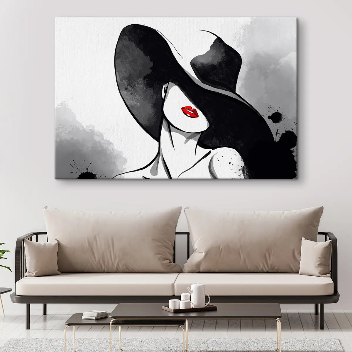 carta da parati Silhouette elegante con un tocco audace nr. s37745