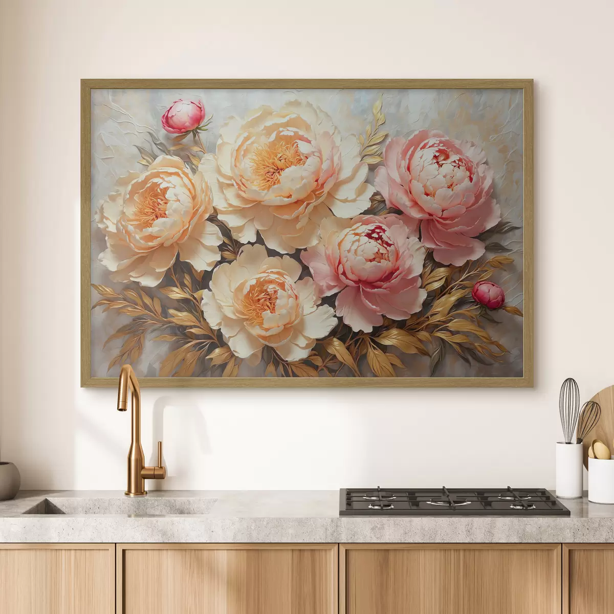 Poster Peonie dai colori caldi f38065