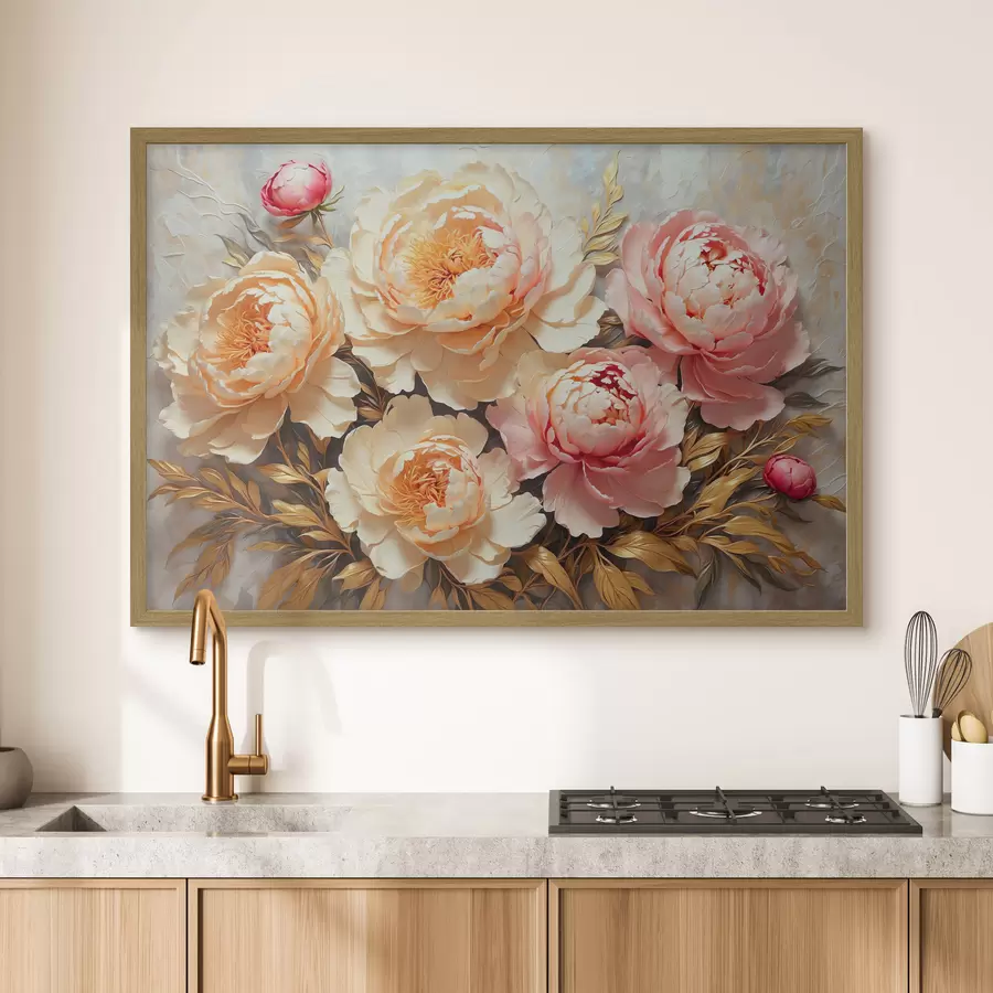 carta da parati Peonie dai colori caldi nr. f38065