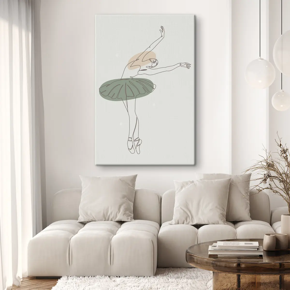 carta da parati Linee minimaliste boho in stile ballerina per ragazza nr. s38076