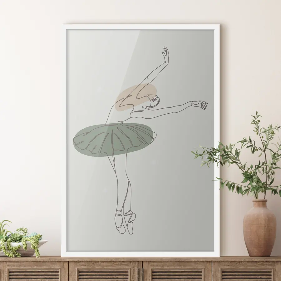 carta da parati Linee minimaliste boho in stile ballerina per ragazza nr. f38076