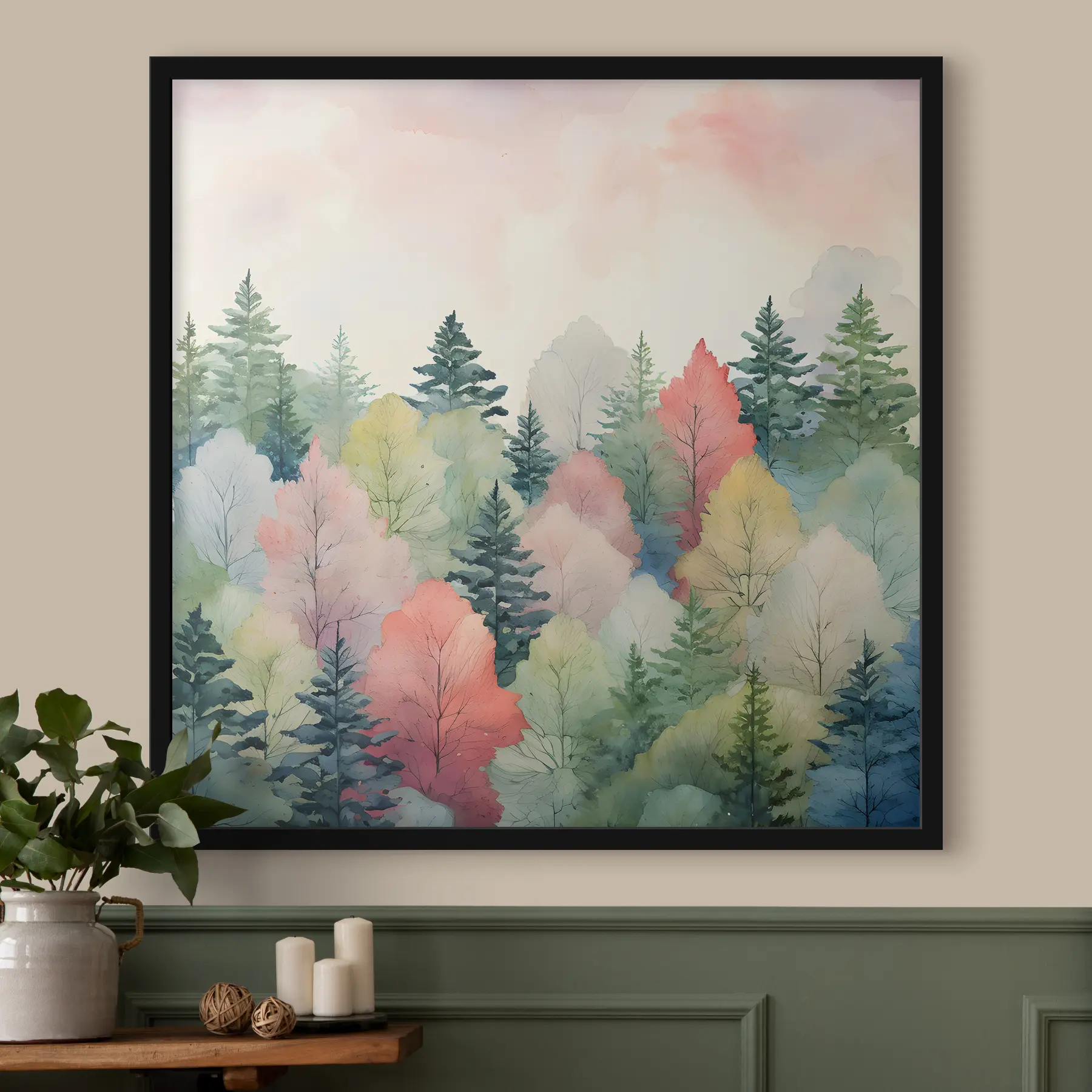 carta da parati Foresta colorata nr. f38055