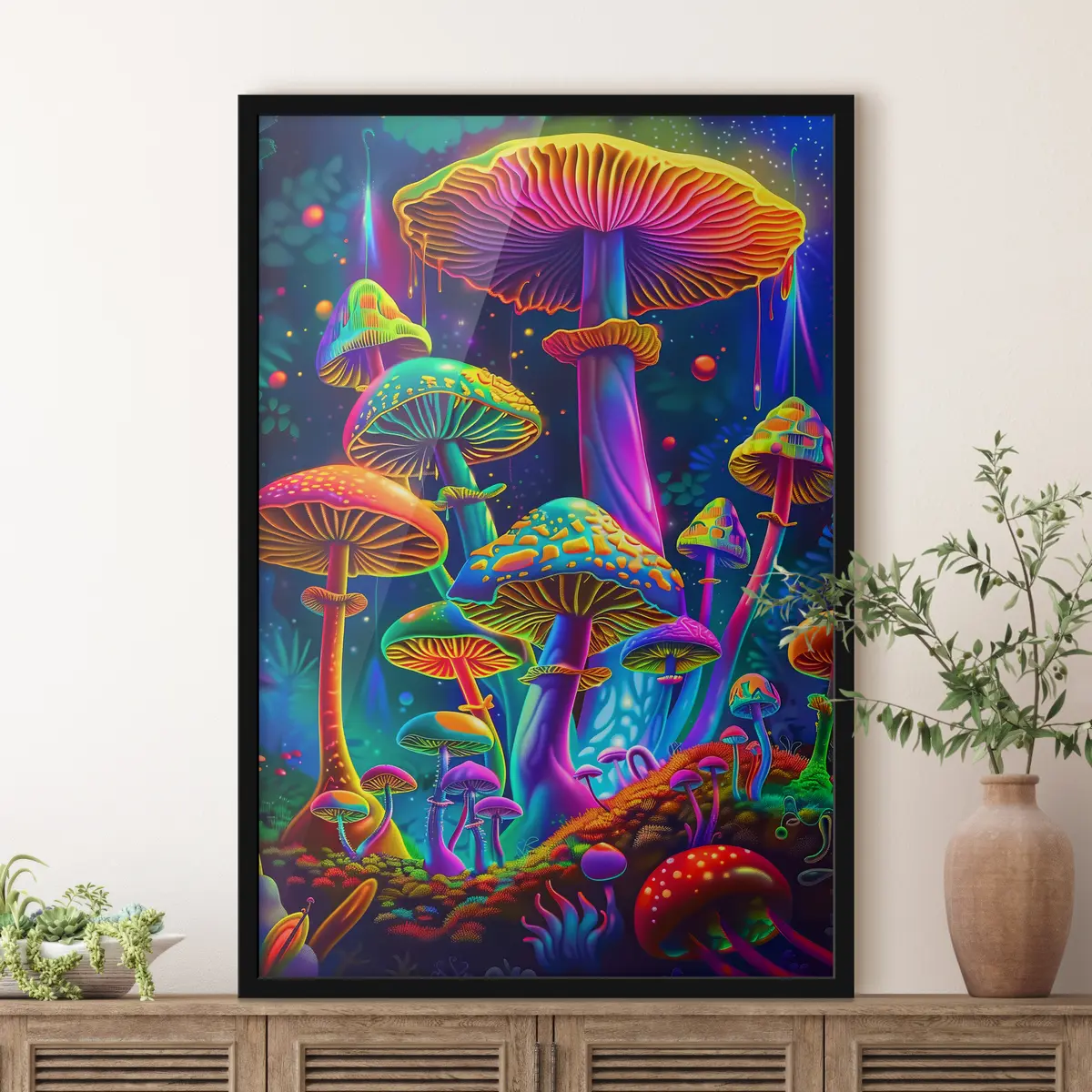 Poster Funghi multicolori f38049