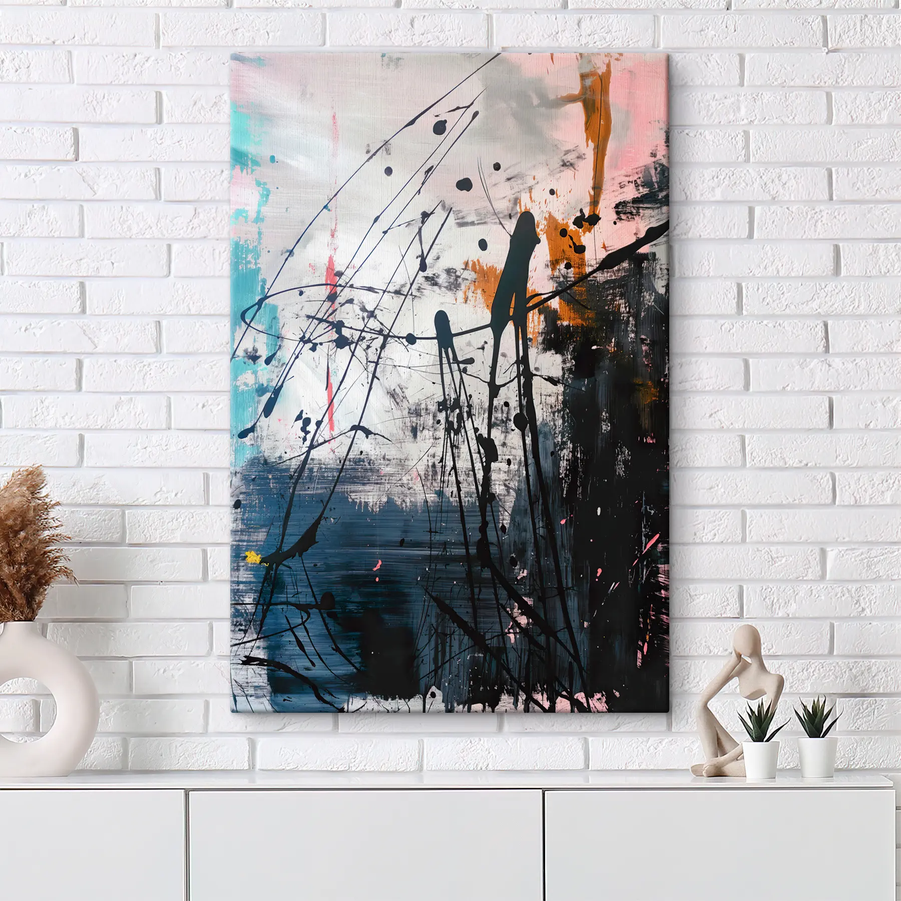 carta da parati Spruzzi di vernice astratta in stile grunge nr. s38165