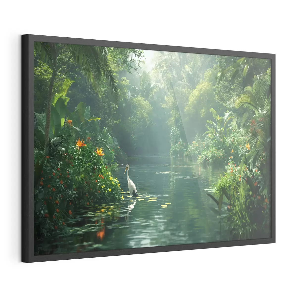 Poster Lago nella foresta tropicale f38091