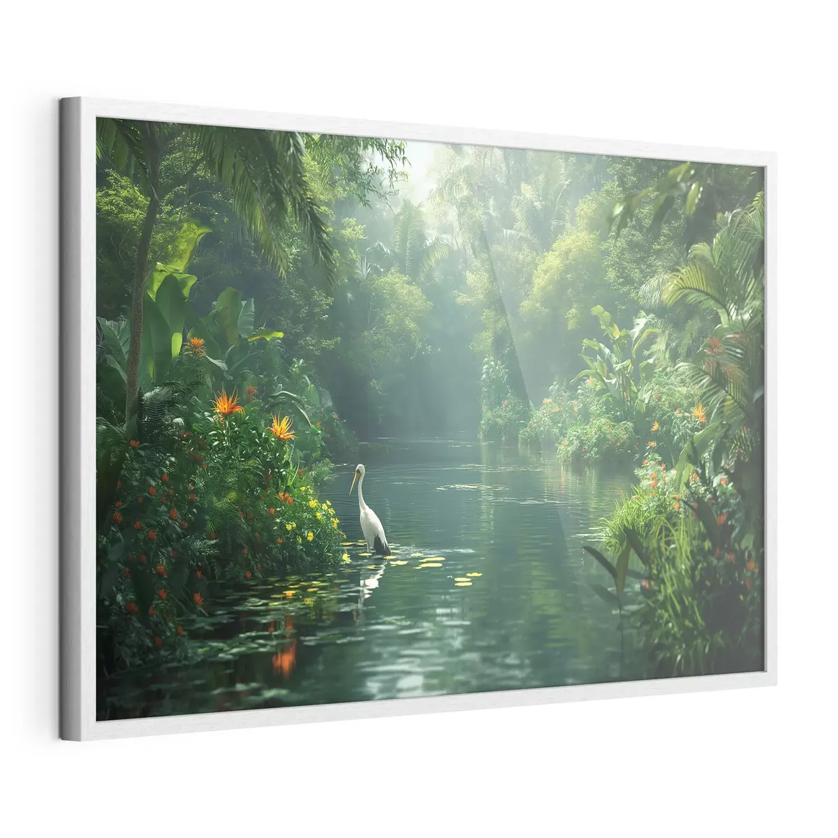 Poster Lago nella foresta tropicale f38091