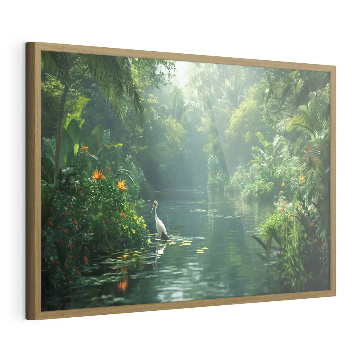 Poster Lago nella foresta tropicale f38091