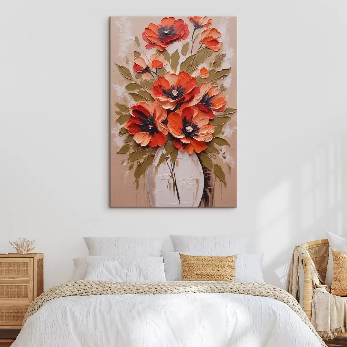 carta da parati Fiori in vaso bianco su sfondo rosa nr. s38176