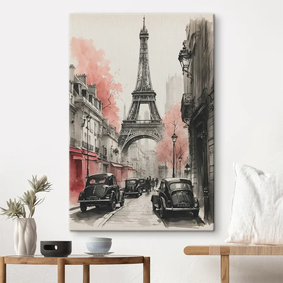 carta da parati La Parigi del secolo scorso nei colori bianco e nero nr. s38178