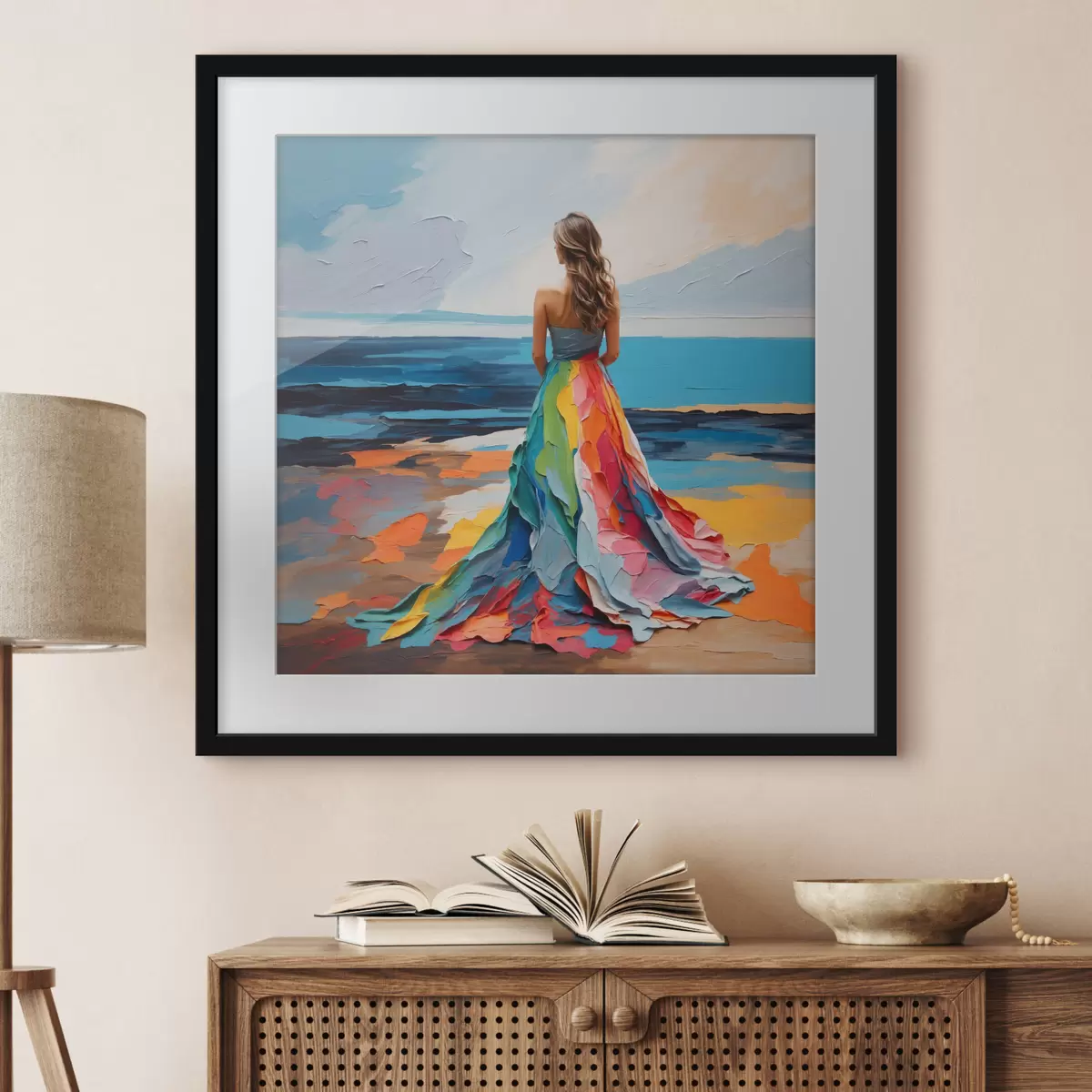 Poster Donna in riva al mare f38171
