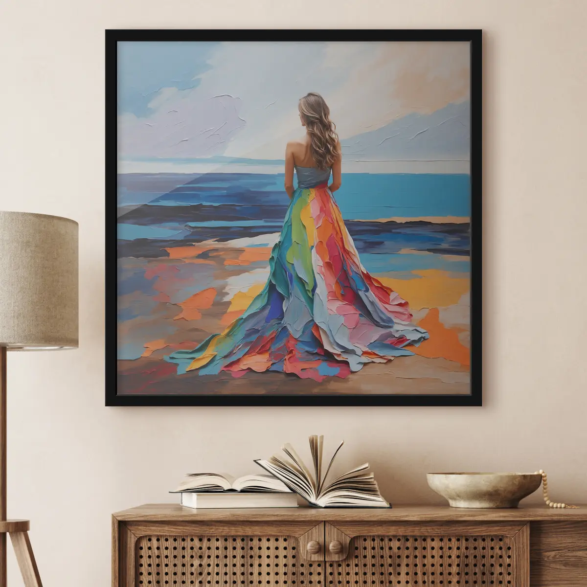 Poster Donna in riva al mare f38171