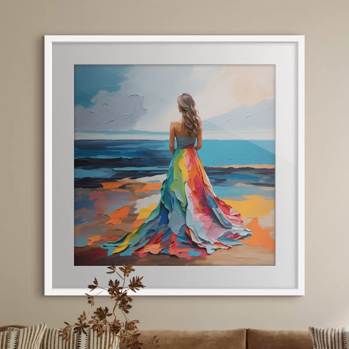 Poster Donna in riva al mare f38171