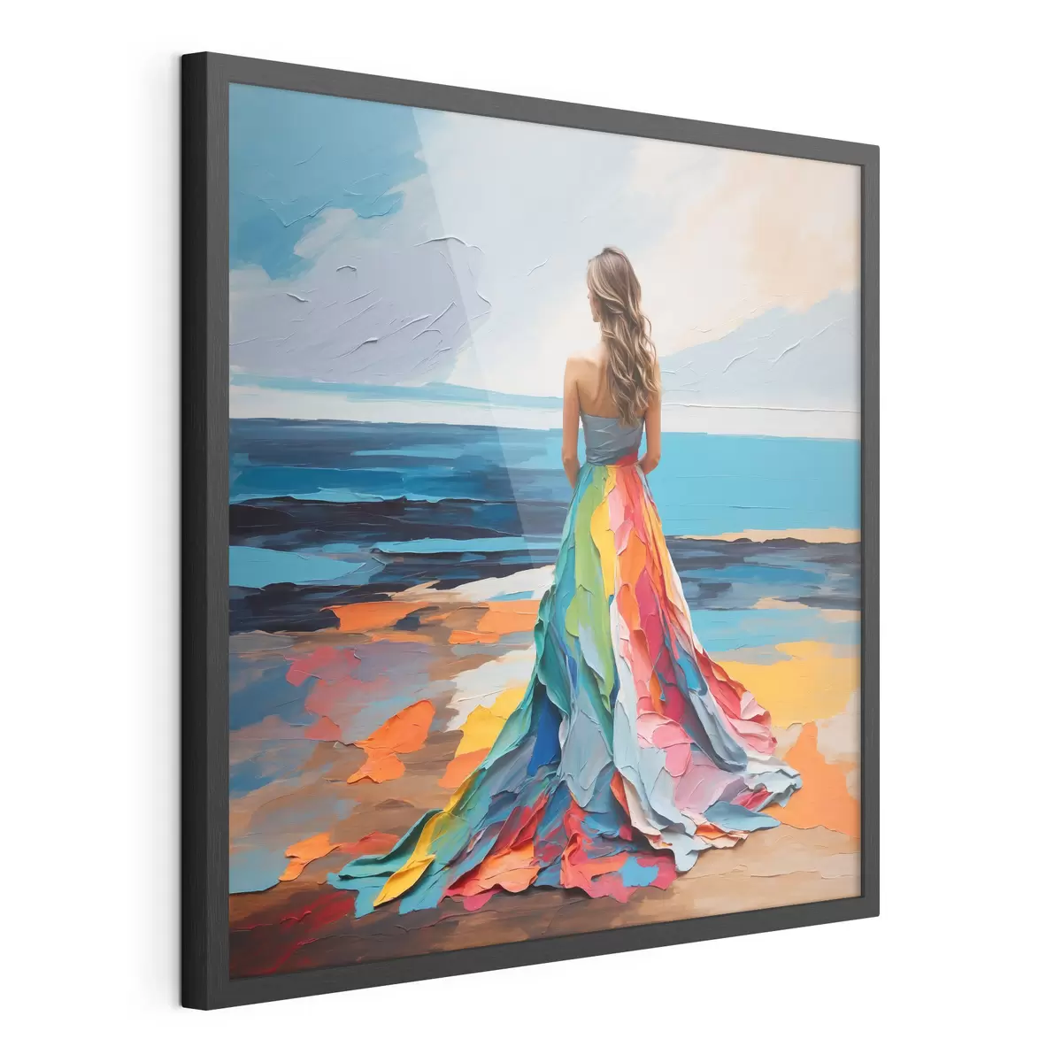 Poster Donna in riva al mare f38171