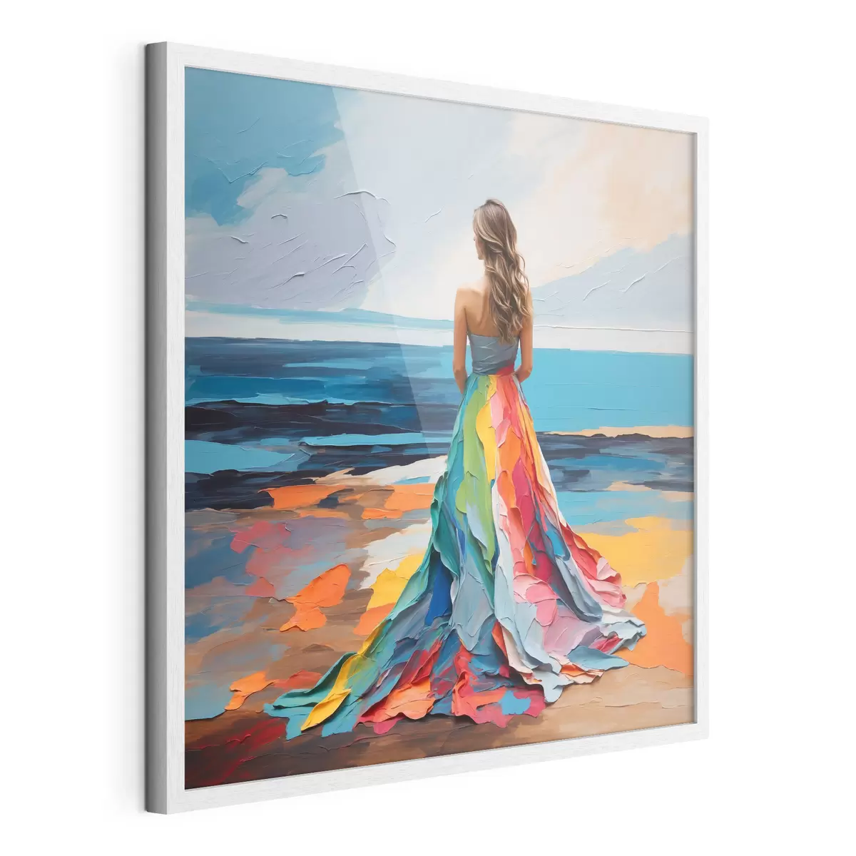 Poster Donna in riva al mare f38171