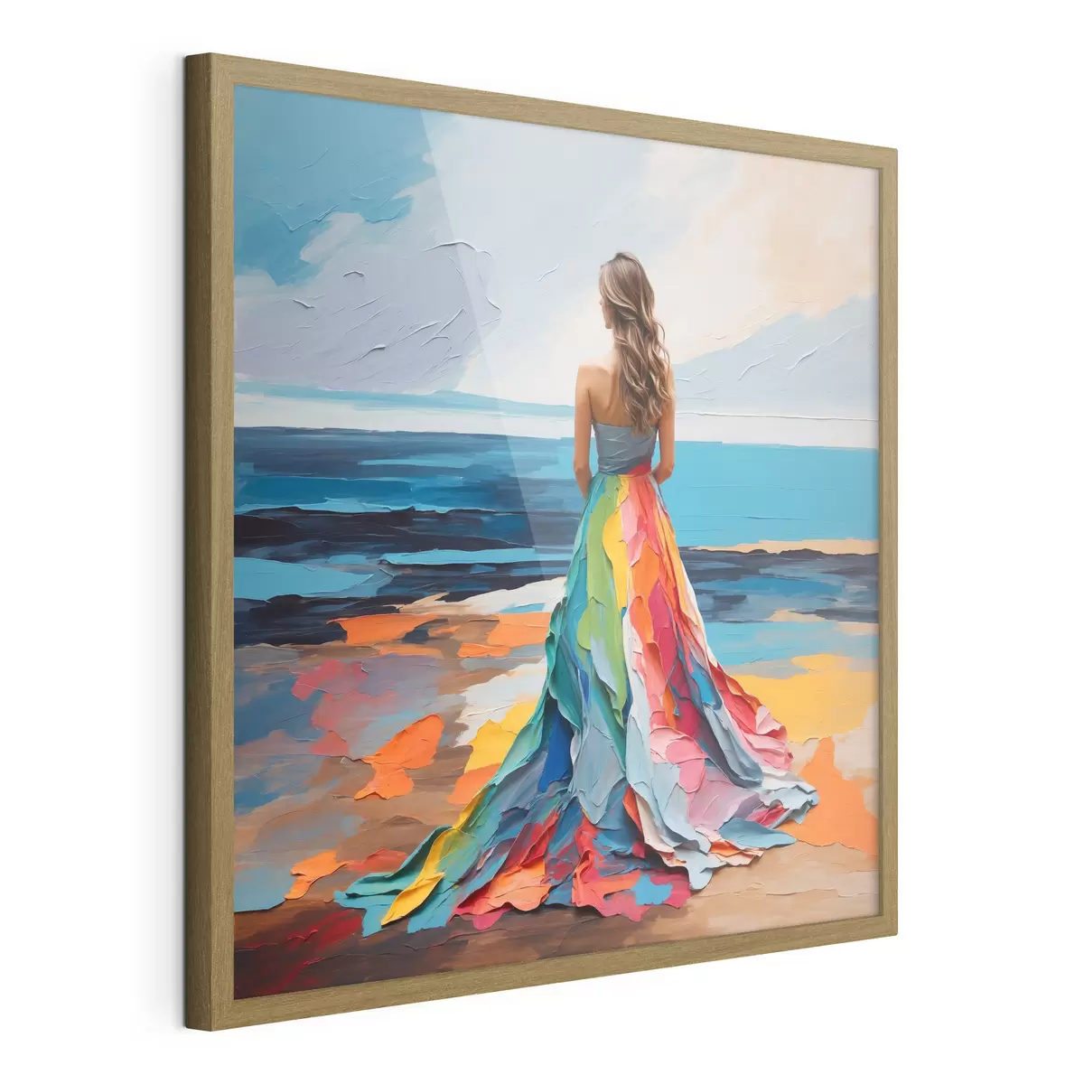 Poster Donna in riva al mare f38171
