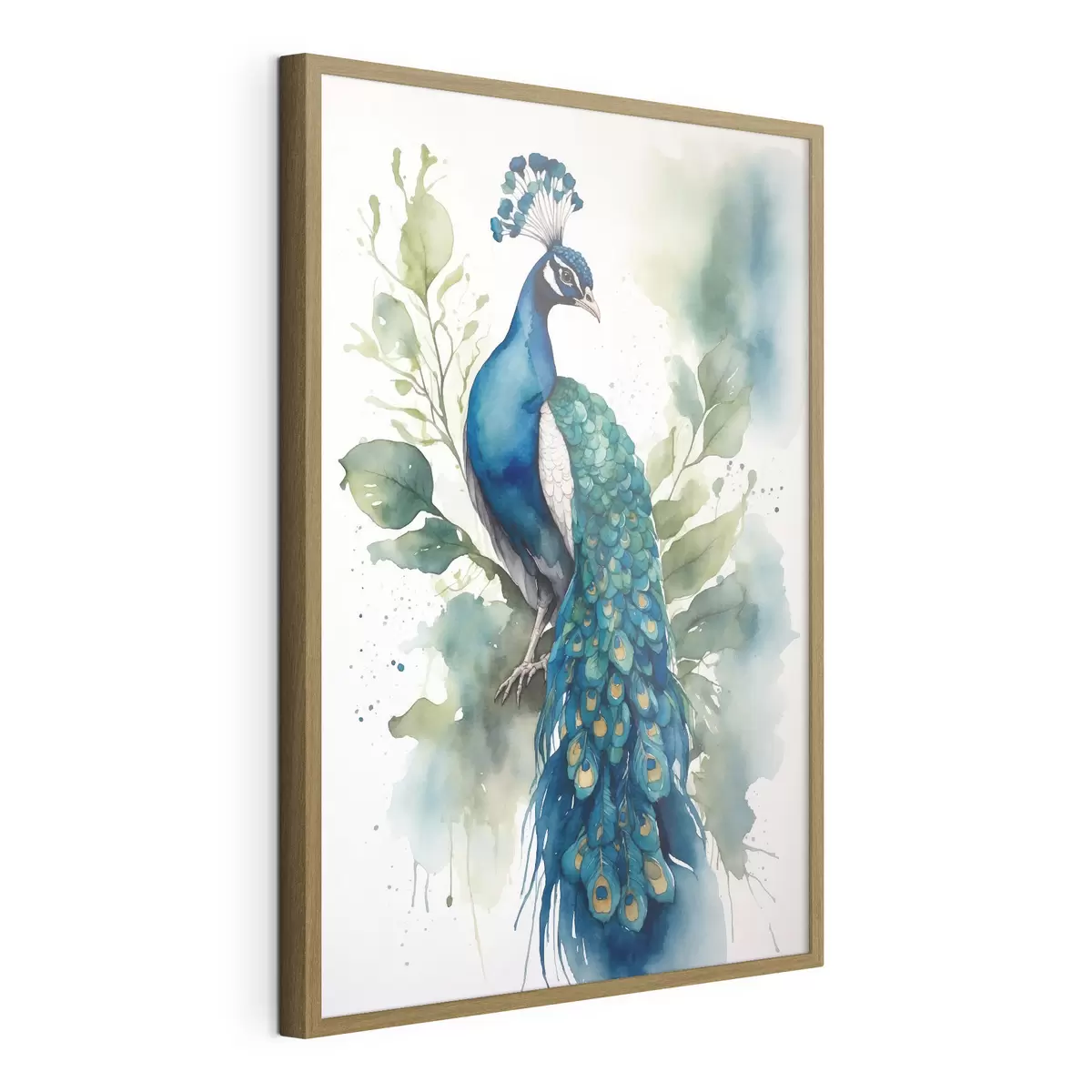 Poster Pavone in acquerello f38189