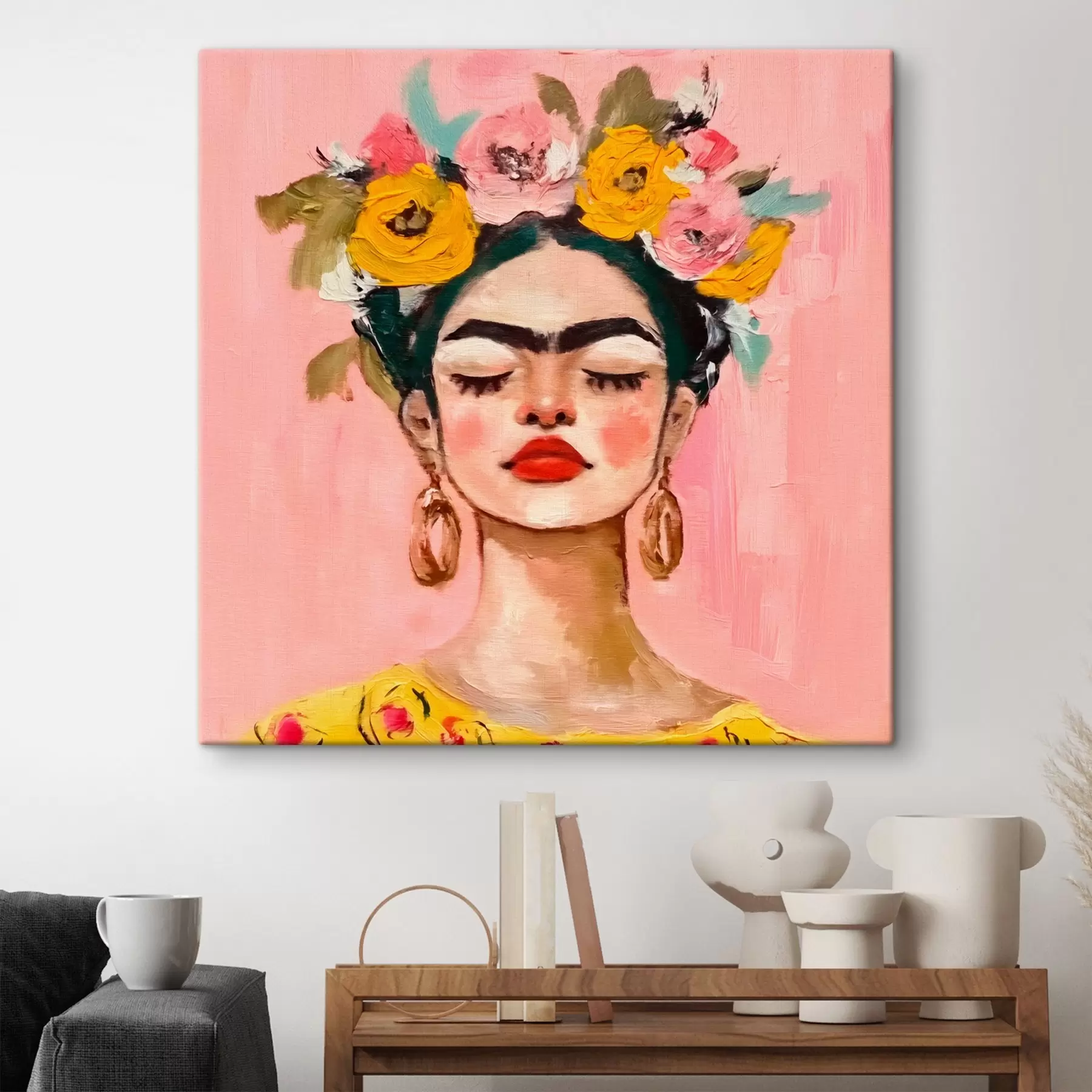 carta da parati Trama stampata Frida Kahlo nr. s38292