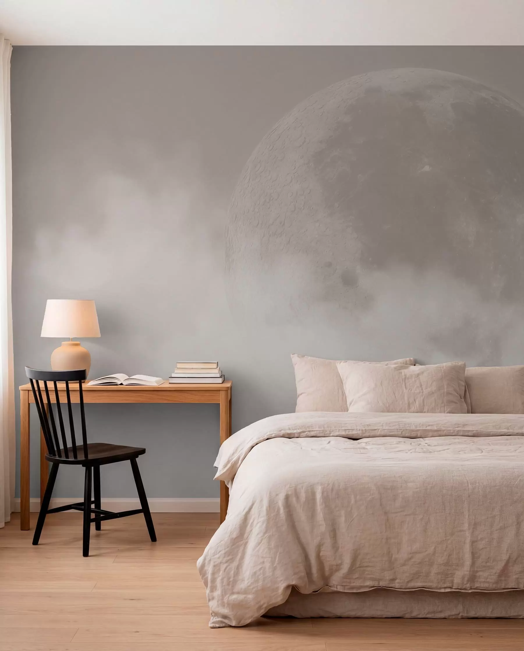 carta da parati Luna in un cielo beige nr. w00548