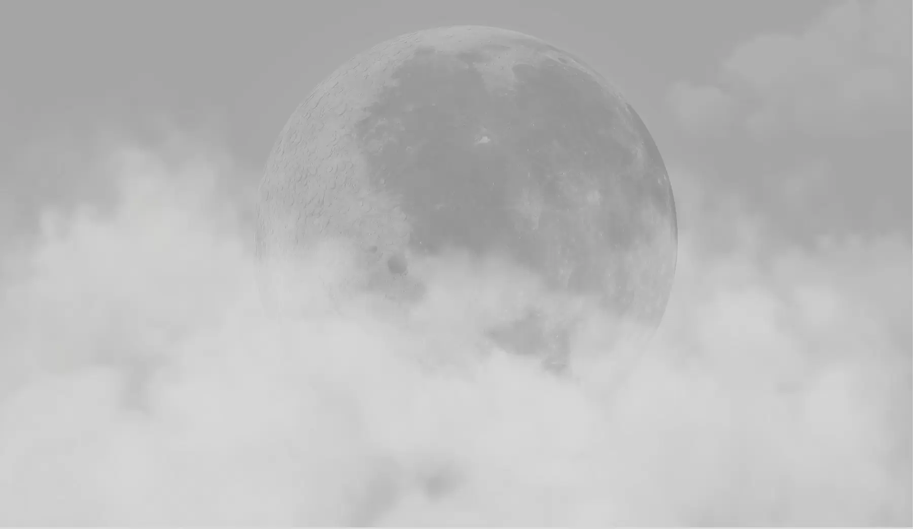 carta da parati Grande luna tra le nuvole di stile loft di colore grigio nr. w00548v1