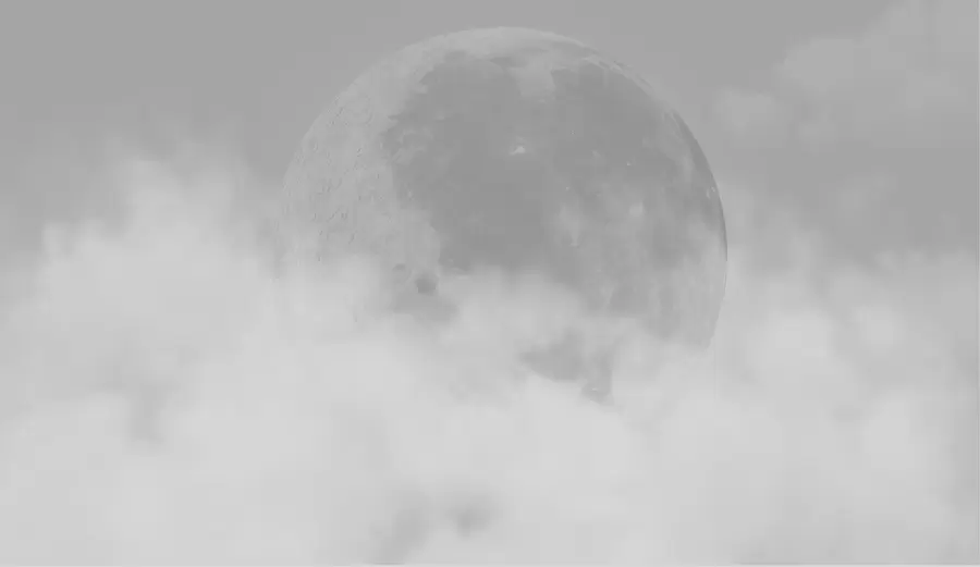 carta da parati Grande luna tra le nuvole di stile loft di colore grigio nr. w00548v1