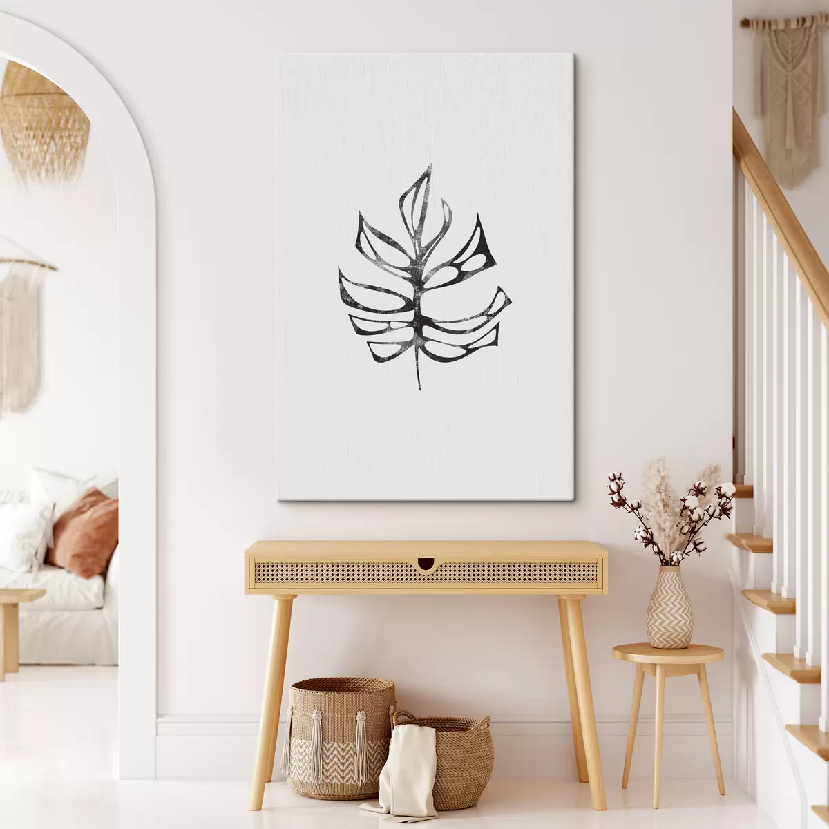 carta da parati Foglio decorativo con tagli e fori, tropicale, colore nero strutturato, minimalismo, floreale nr. s38342