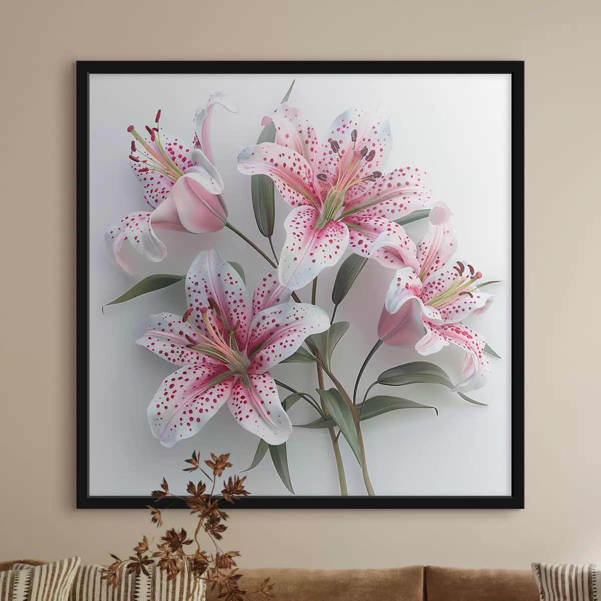 Poster Bouquet di gigli delicati f38247