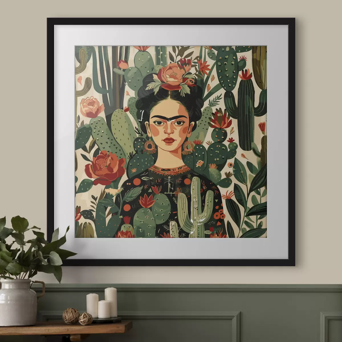 Poster Frida tra i cactus f38415