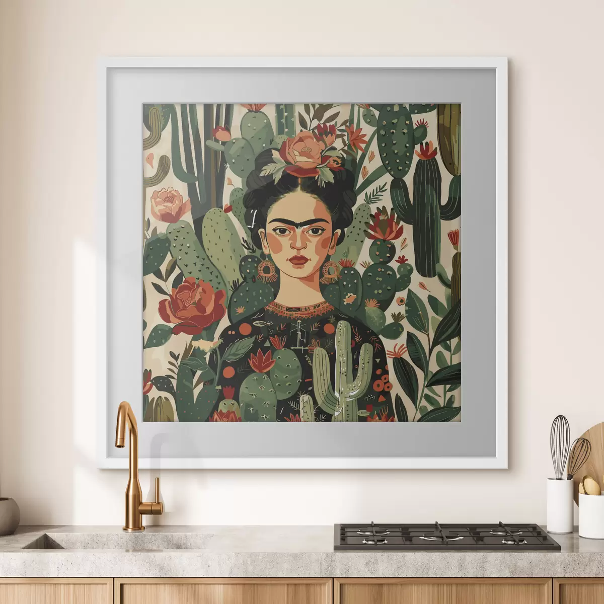 Poster Frida tra i cactus f38415