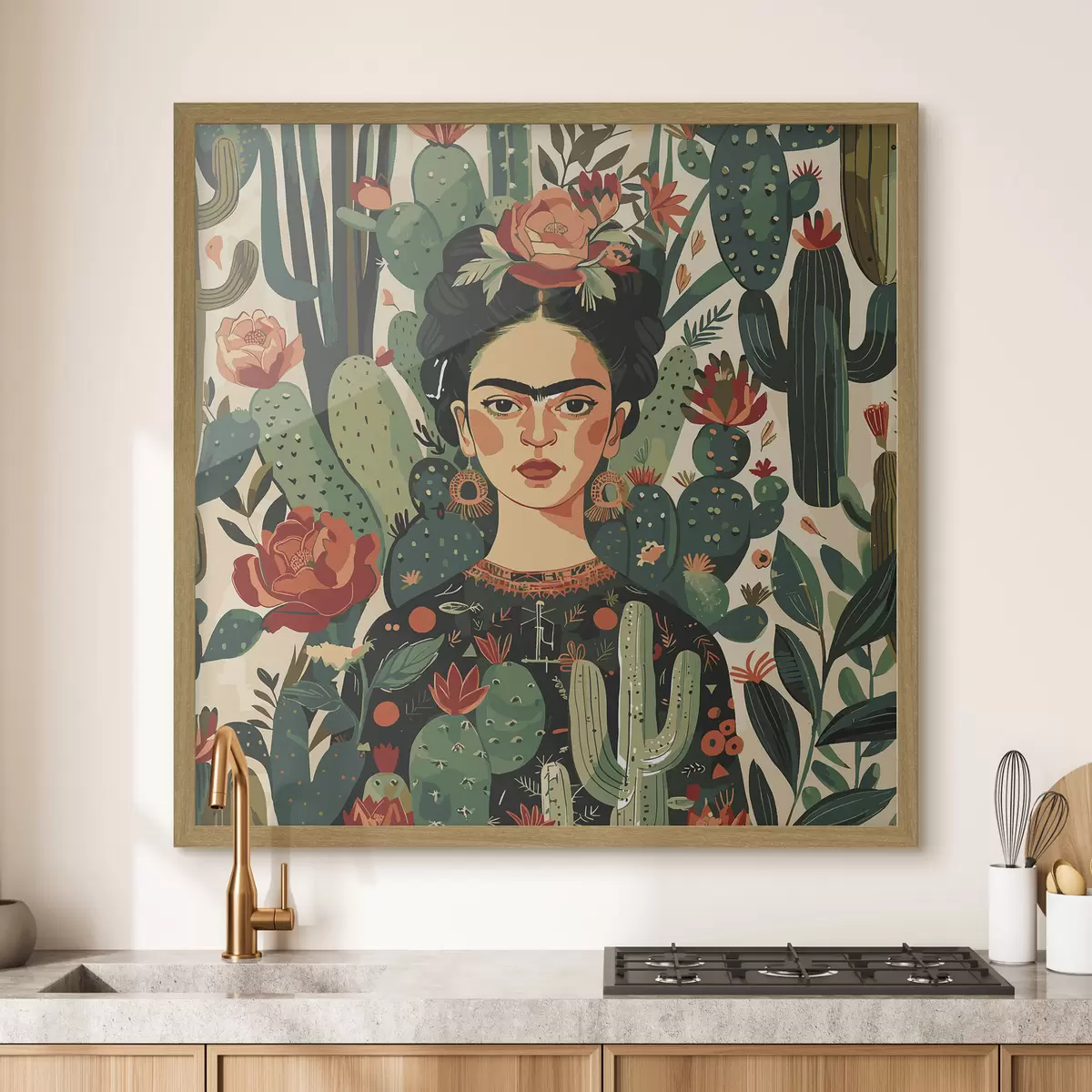 Poster Frida tra i cactus f38415