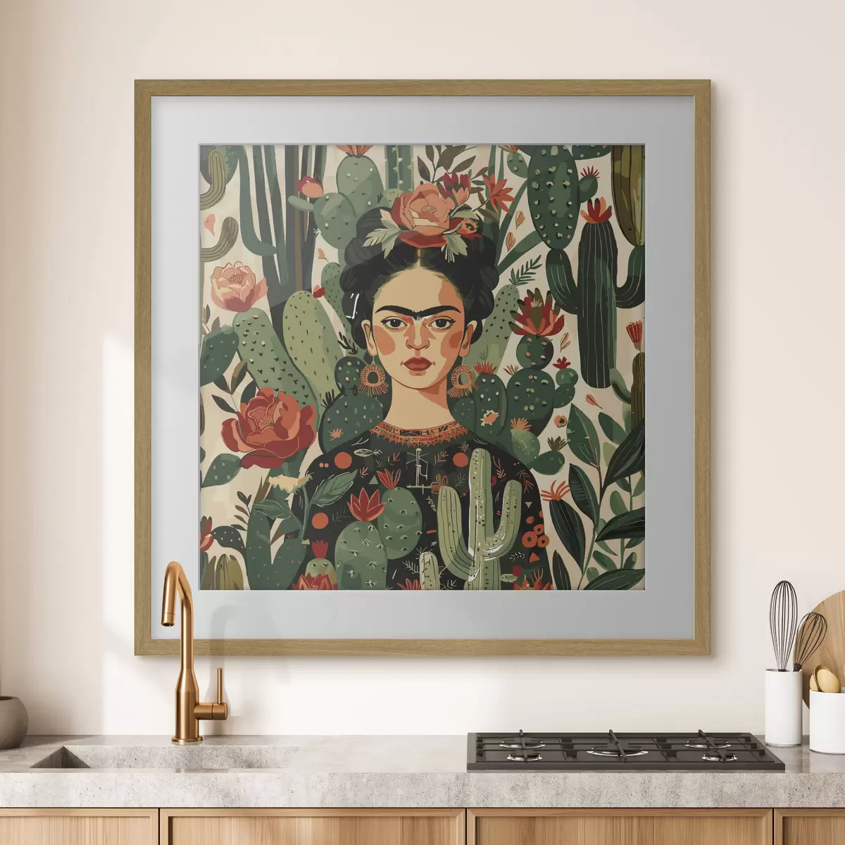 Poster Frida tra i cactus f38415