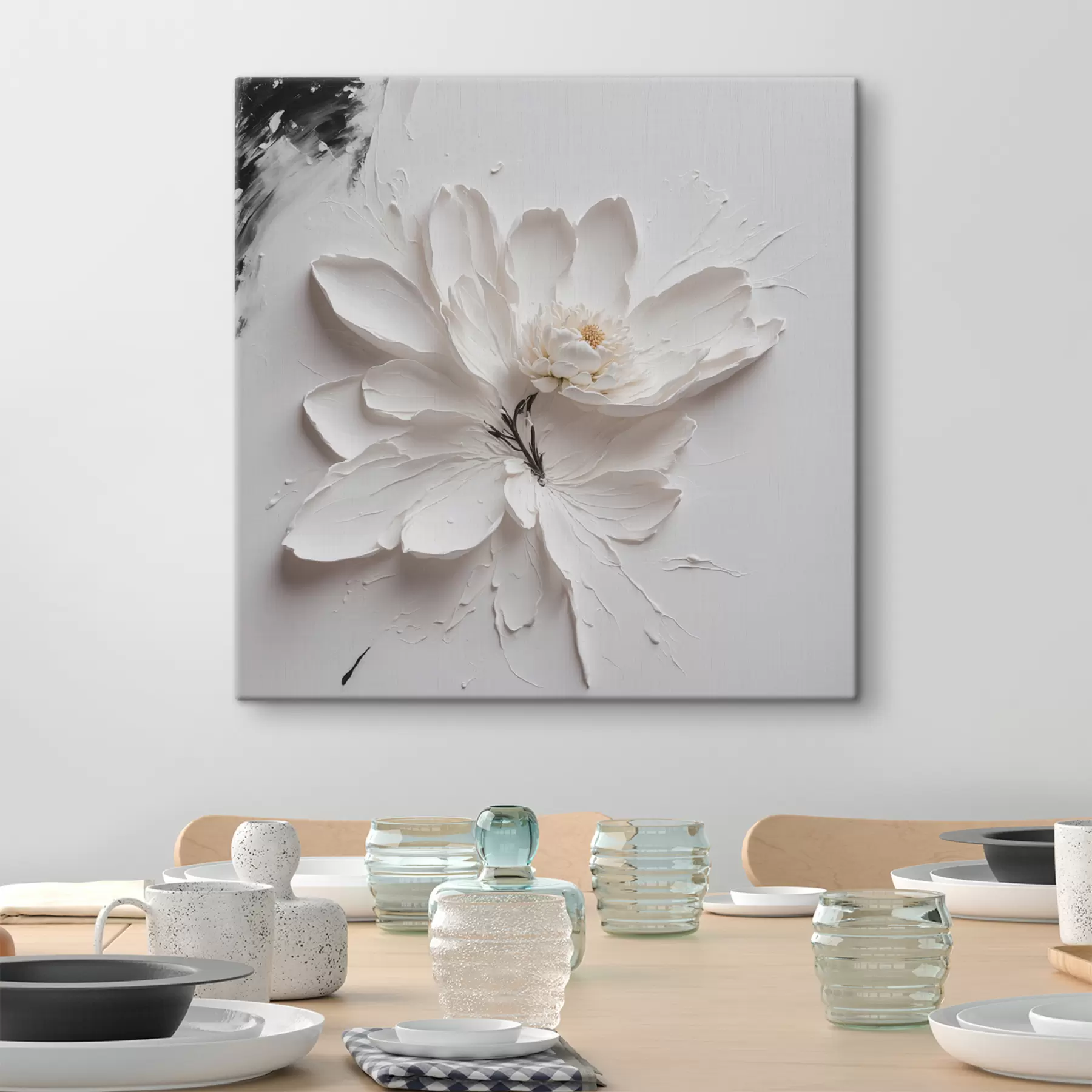 carta da parati Fiore bianco sott'olio nr. s38303