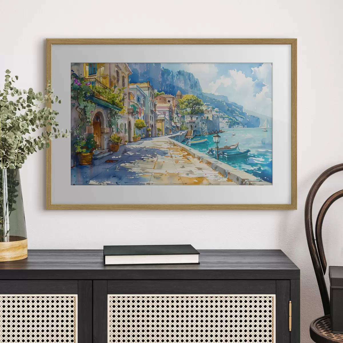 Poster Argine in riva al mare f38449