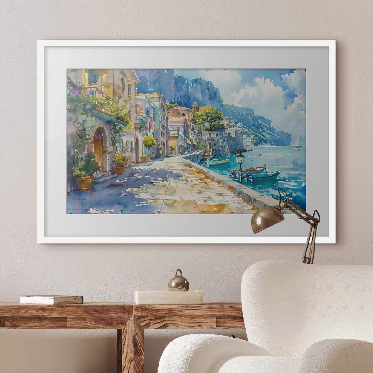 Poster Argine in riva al mare f38449