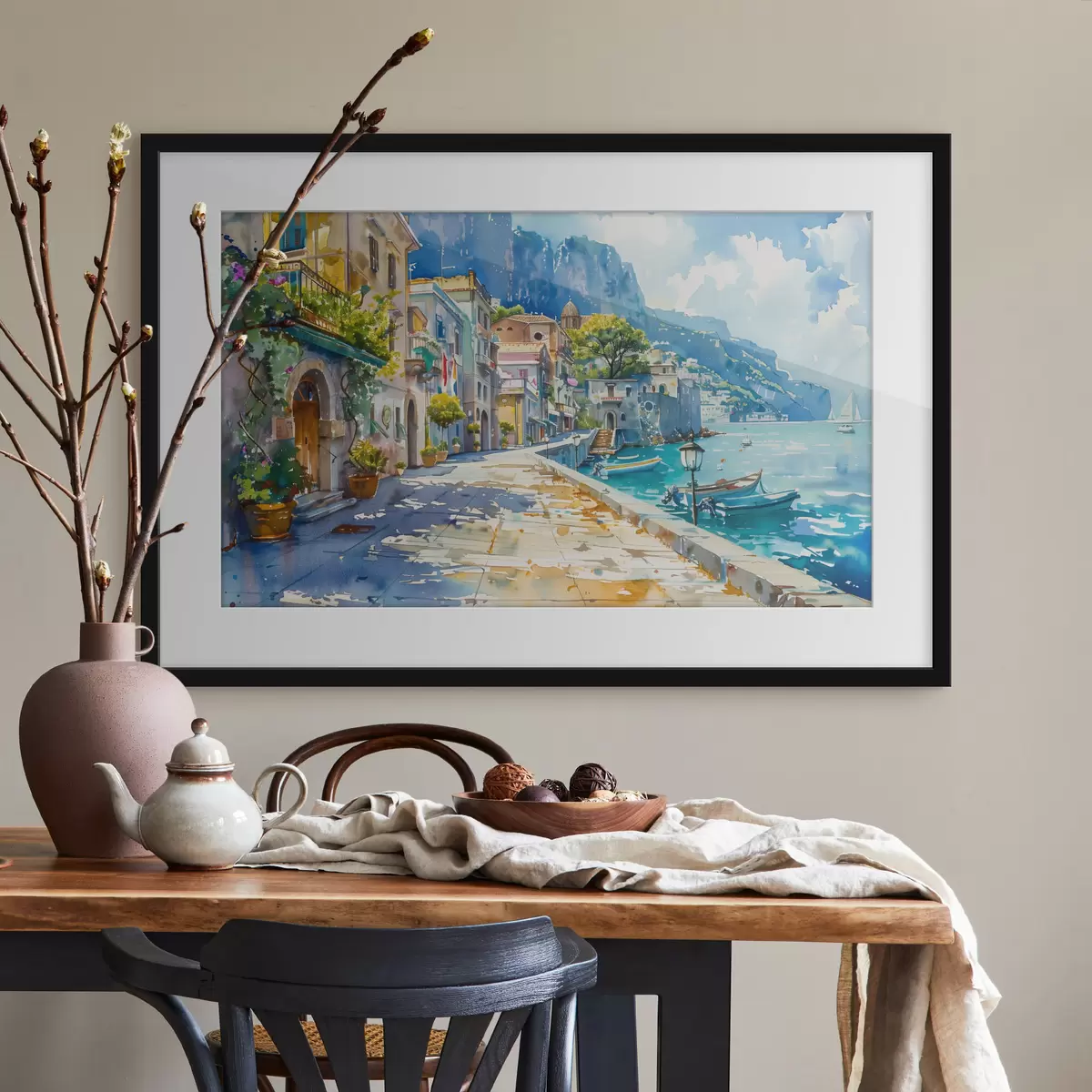 Poster Argine in riva al mare f38449