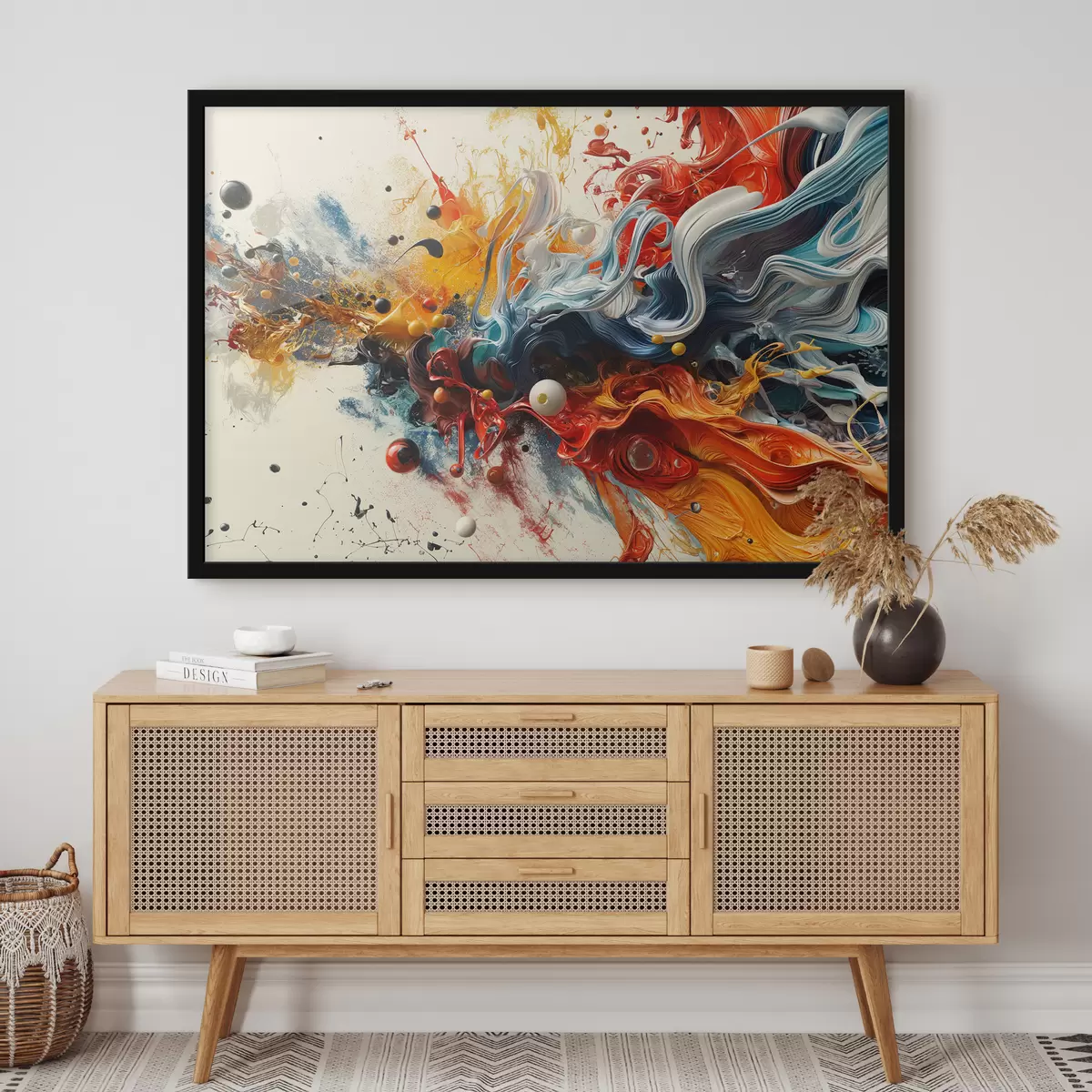 Poster Spruzzi di vernici sfondo astratto f38457